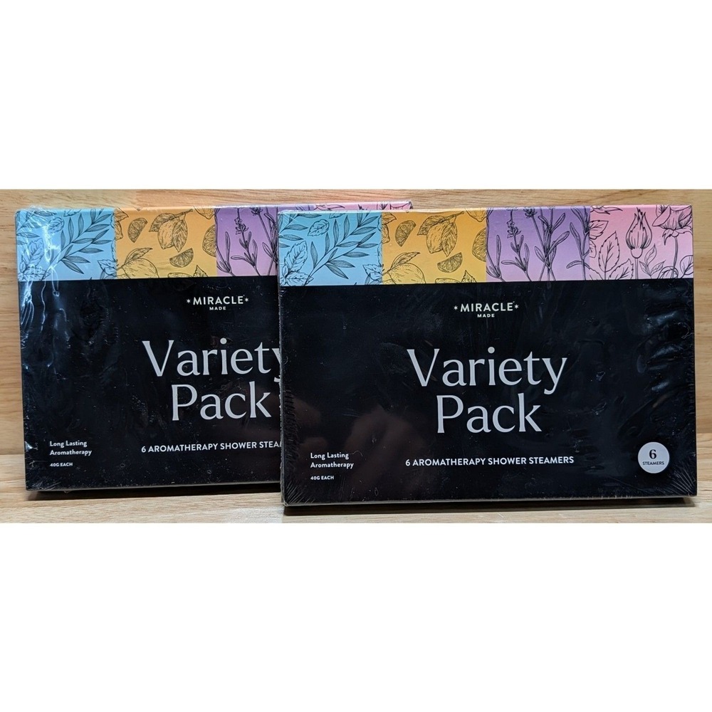 Miracle Made Shower Steamers Variety Pack Lot of 2 Sealed 12‎ Aromatherapy Tabs